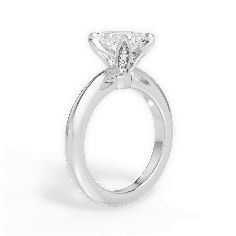 14kt White Gold/18kt White Gold/Platinum/radiant/front