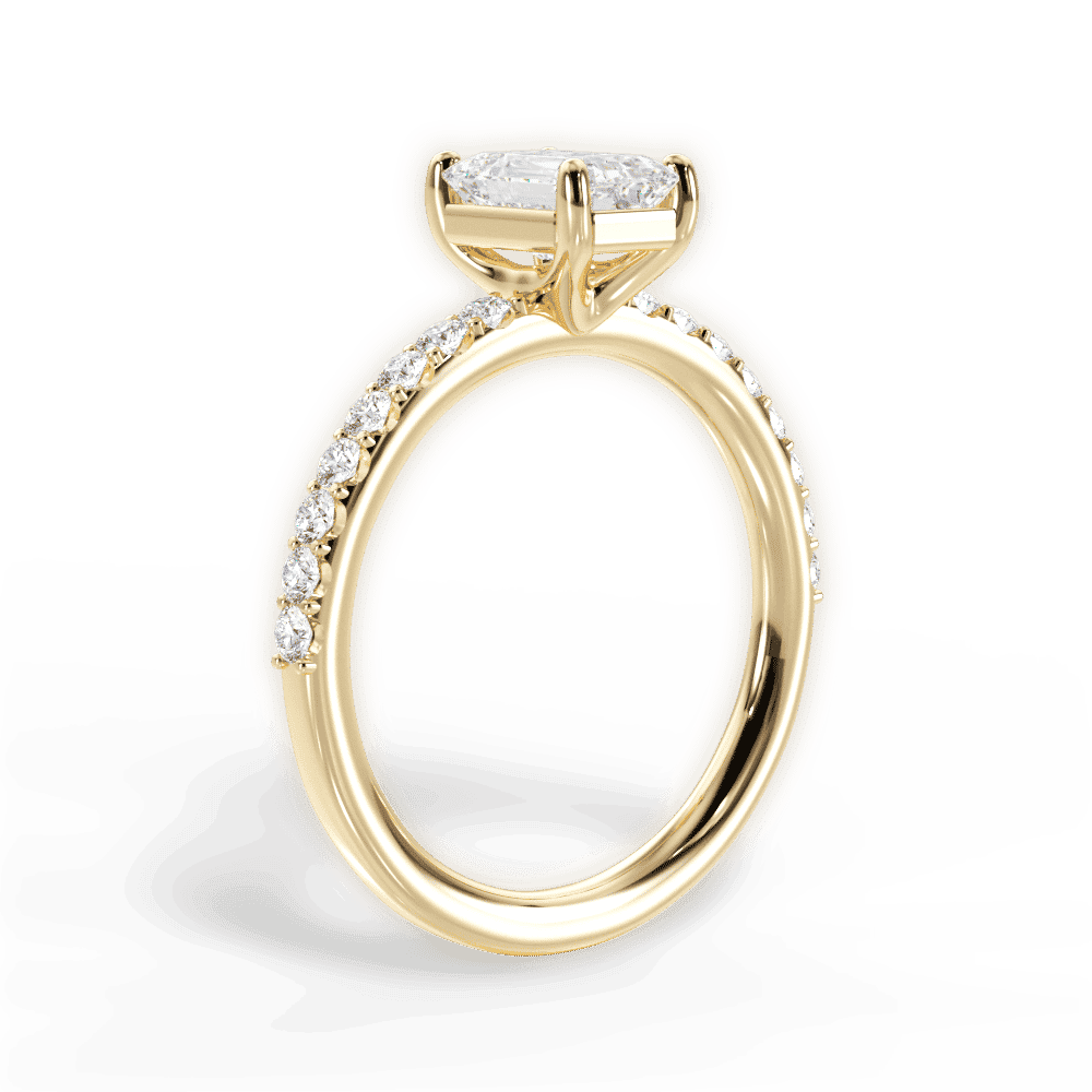 14kt Yellow Gold/18kt Yellow Gold/emerald/front