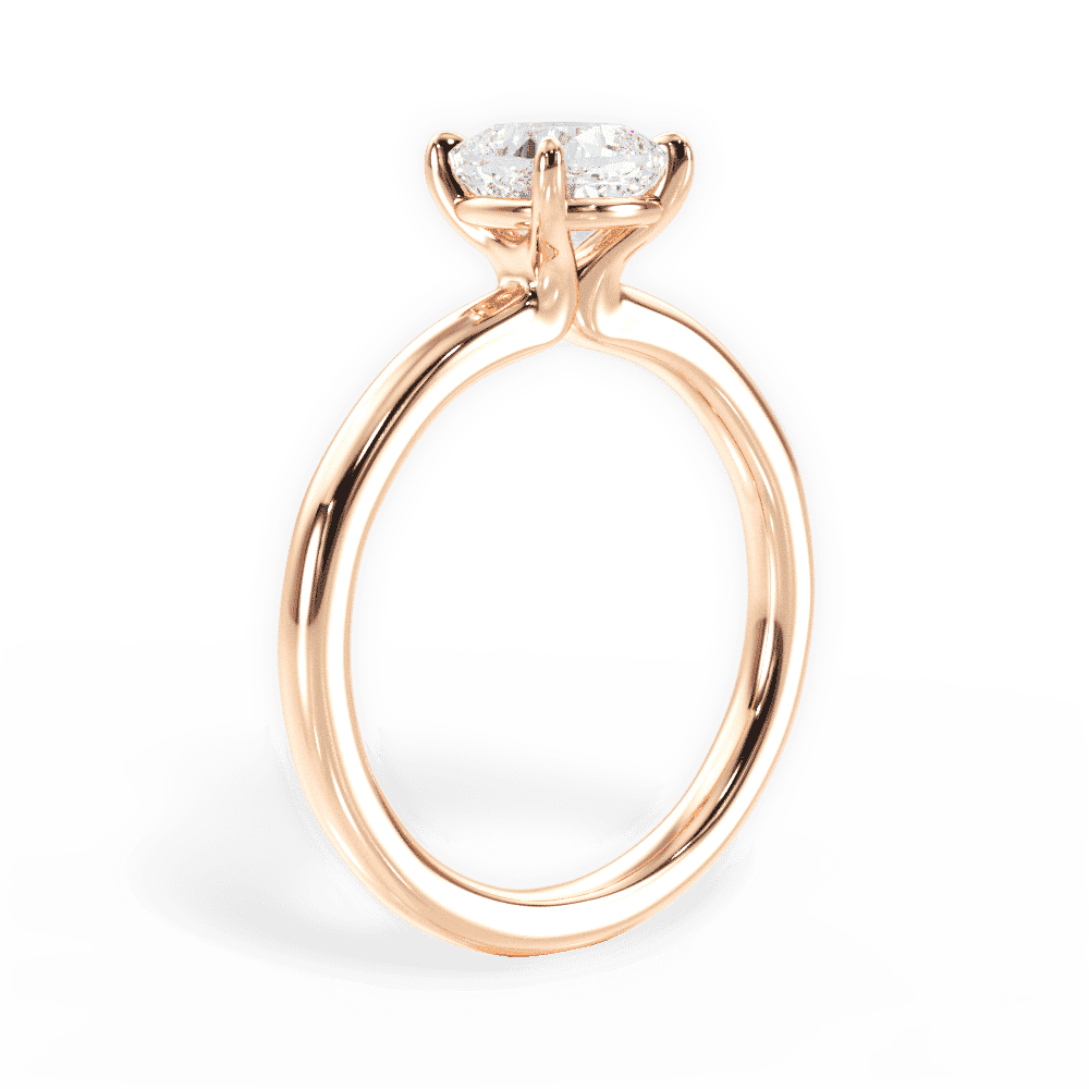 14kt Rose Gold/18kt Rose Gold/cushion/front
