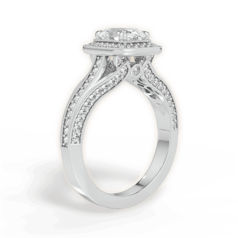 14kt White Gold/18kt White Gold/Platinum/oval/front