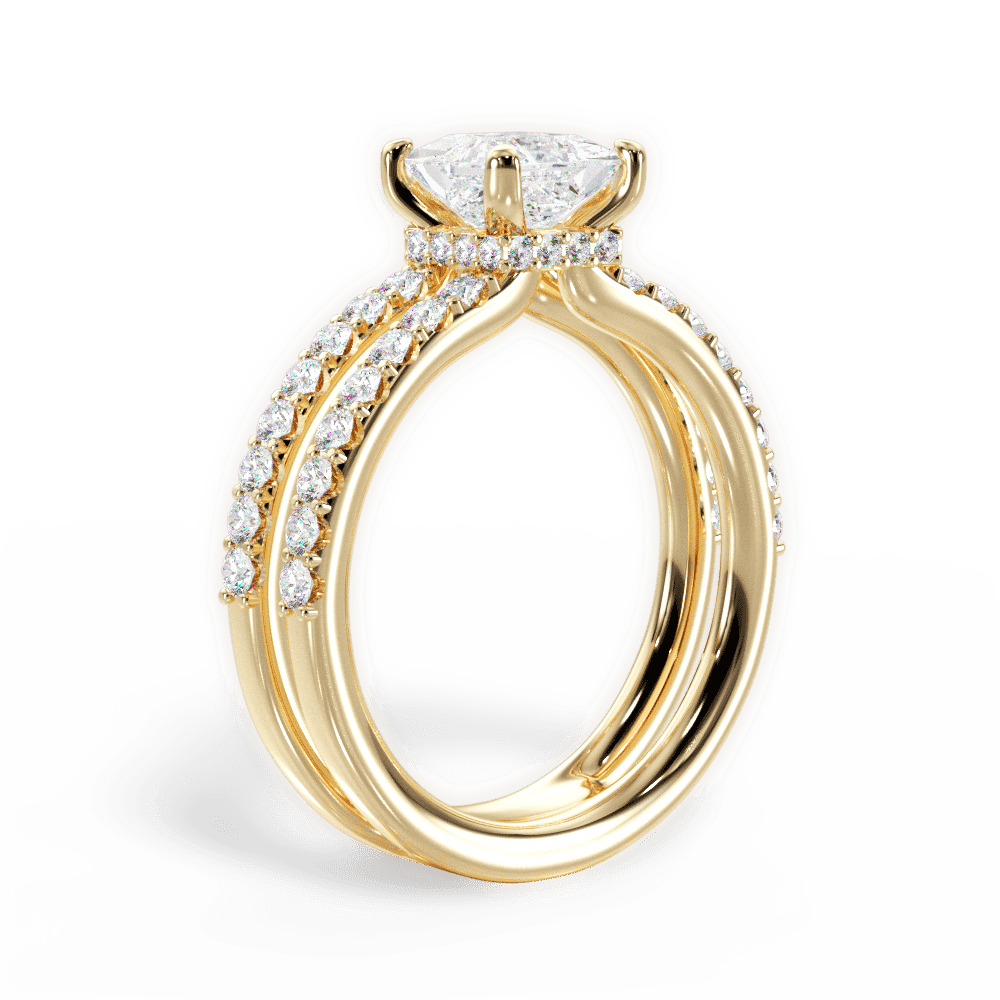 14kt Yellow Gold/18kt Yellow Gold/princess/front