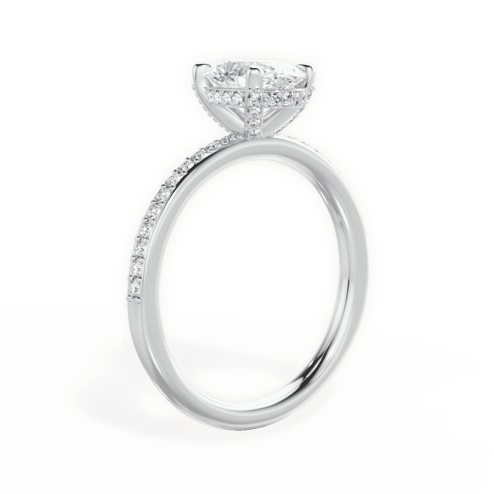 14kt White Gold/18kt White Gold/Platinum/oval/front