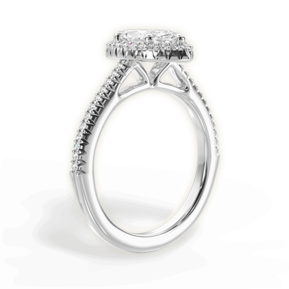 14kt White Gold/18kt White Gold/Platinum/marquise/front