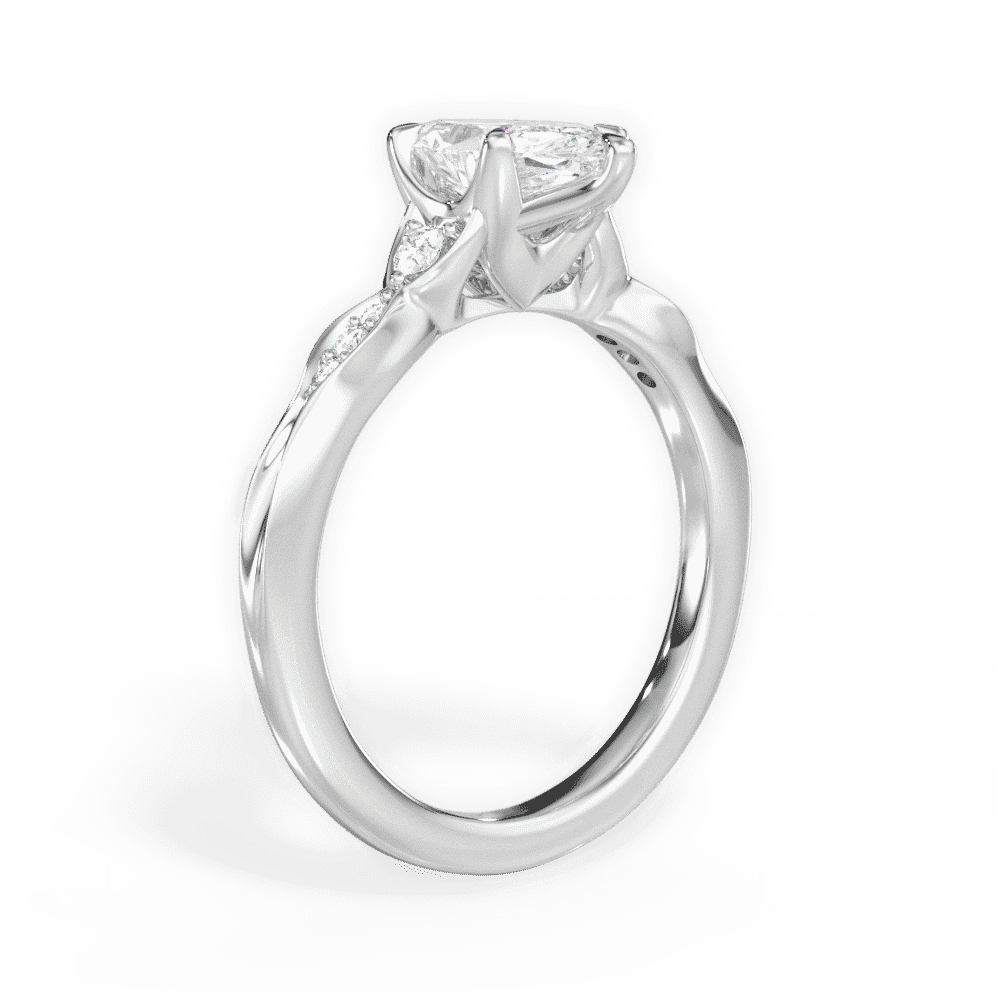 14kt White Gold/18kt White Gold/Platinum/marquise/front