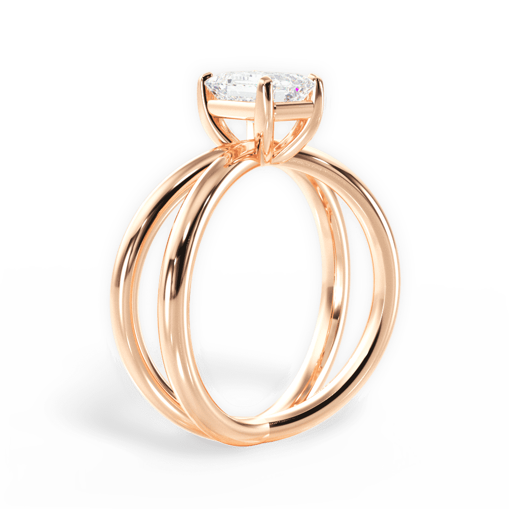14kt Rose Gold/18kt Rose Gold/emerald/front