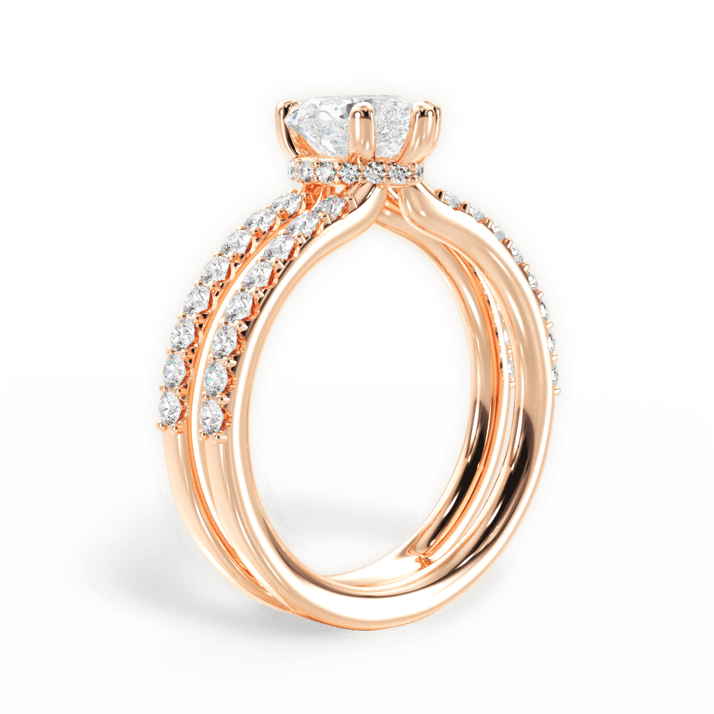 14kt Rose Gold/18kt Rose Gold/heart/front
