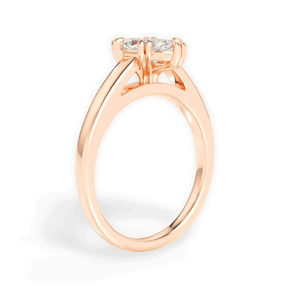 14kt Rose Gold/18kt Rose Gold/marquise/front