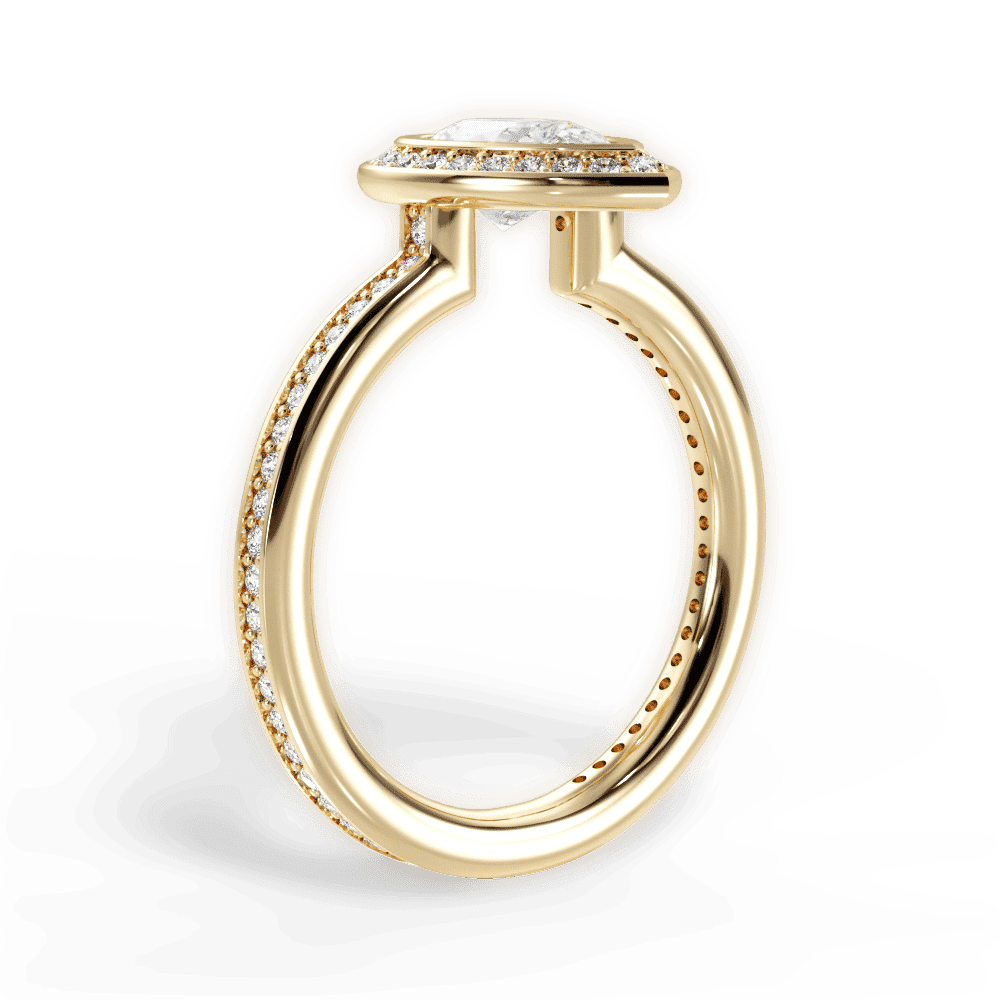 14kt Yellow Gold/18kt Yellow Gold/pear/front