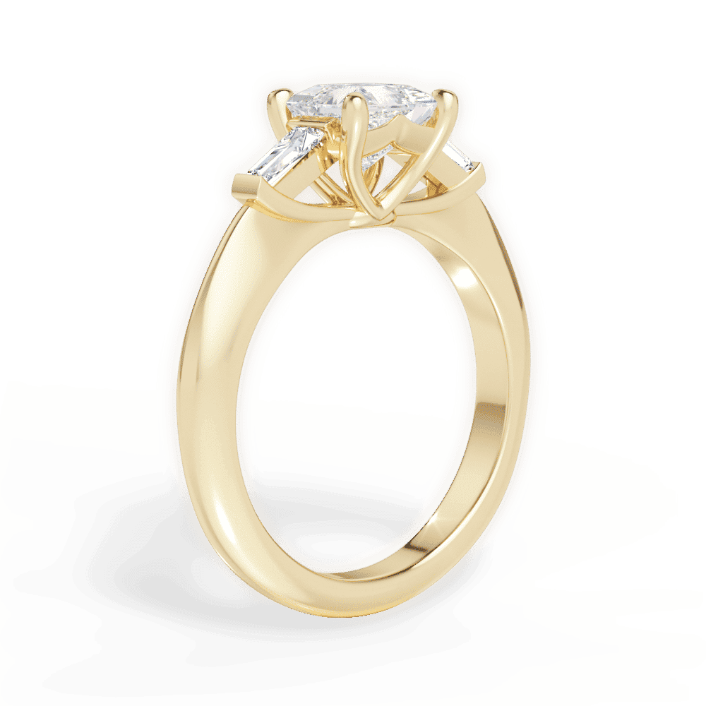 14kt Yellow Gold/18kt Yellow Gold/princess/front