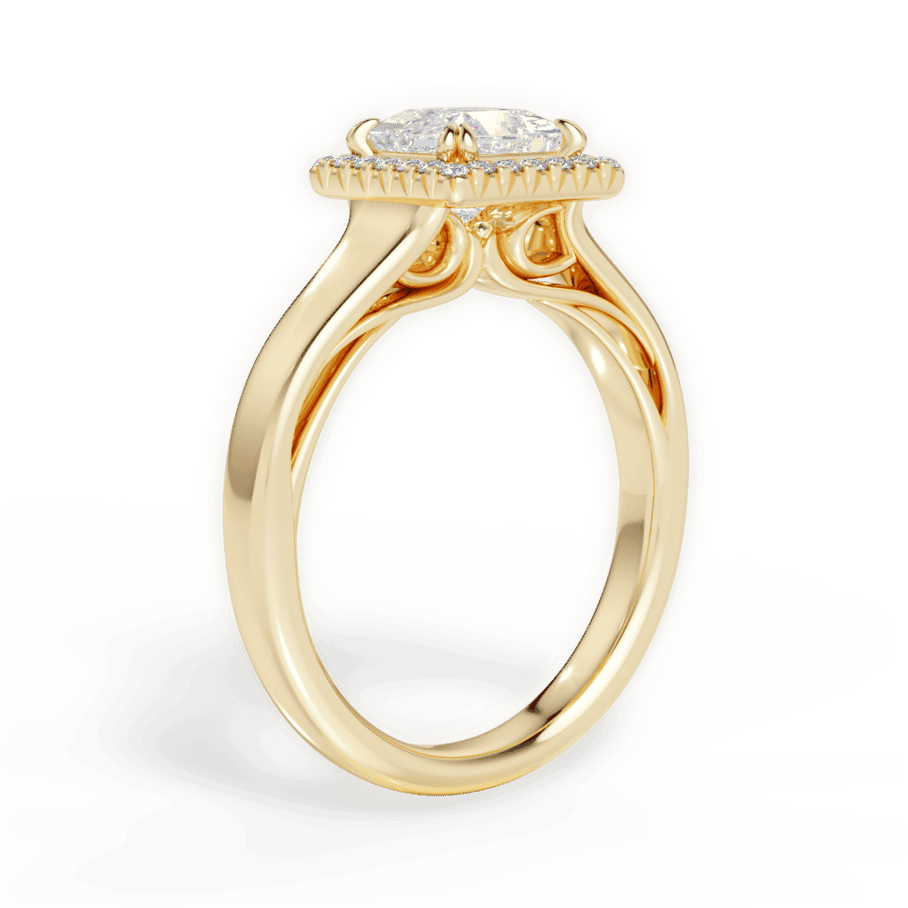 14kt Yellow Gold/18kt Yellow Gold/princess/front