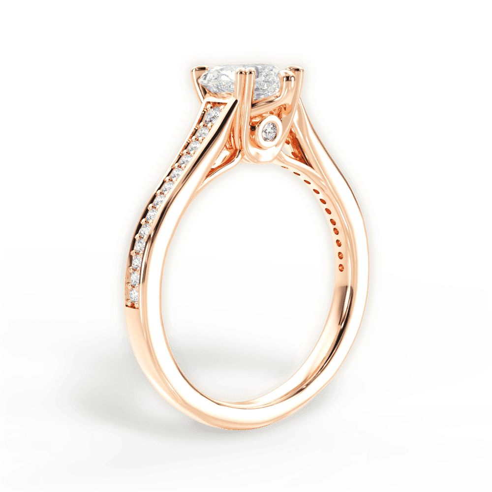 14kt Rose Gold/18kt Rose Gold/heart/front
