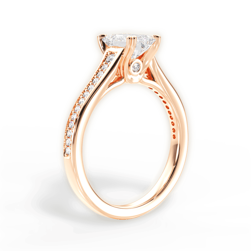 14kt Rose Gold/18kt Rose Gold/emerald/front