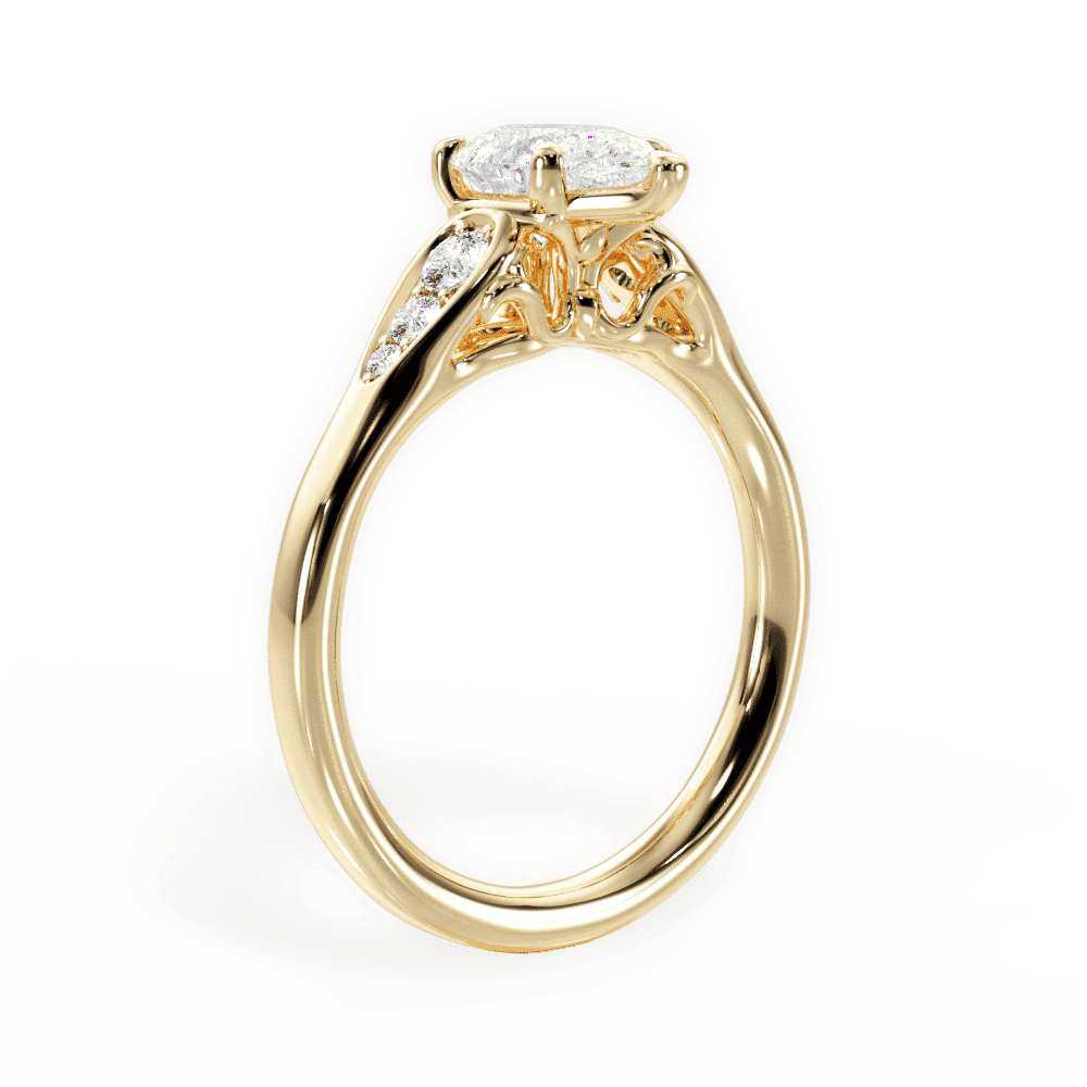 14kt Yellow Gold/18kt Yellow Gold/pear/front