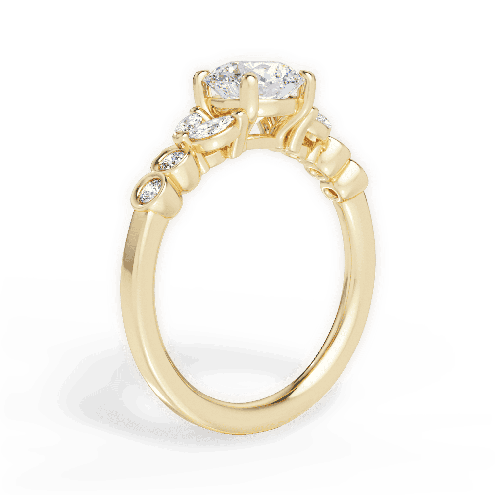 14kt Yellow Gold/18kt Yellow Gold/round/front