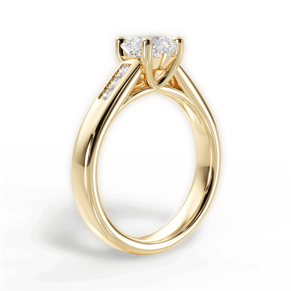 14kt Yellow Gold/18kt Yellow Gold/asscher/front