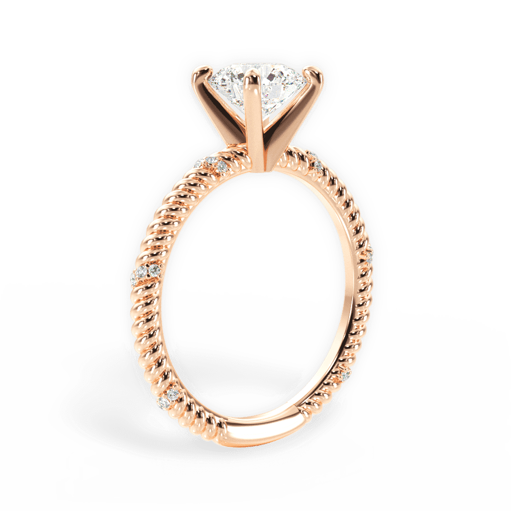 14kt Rose Gold/18kt Rose Gold/round/front