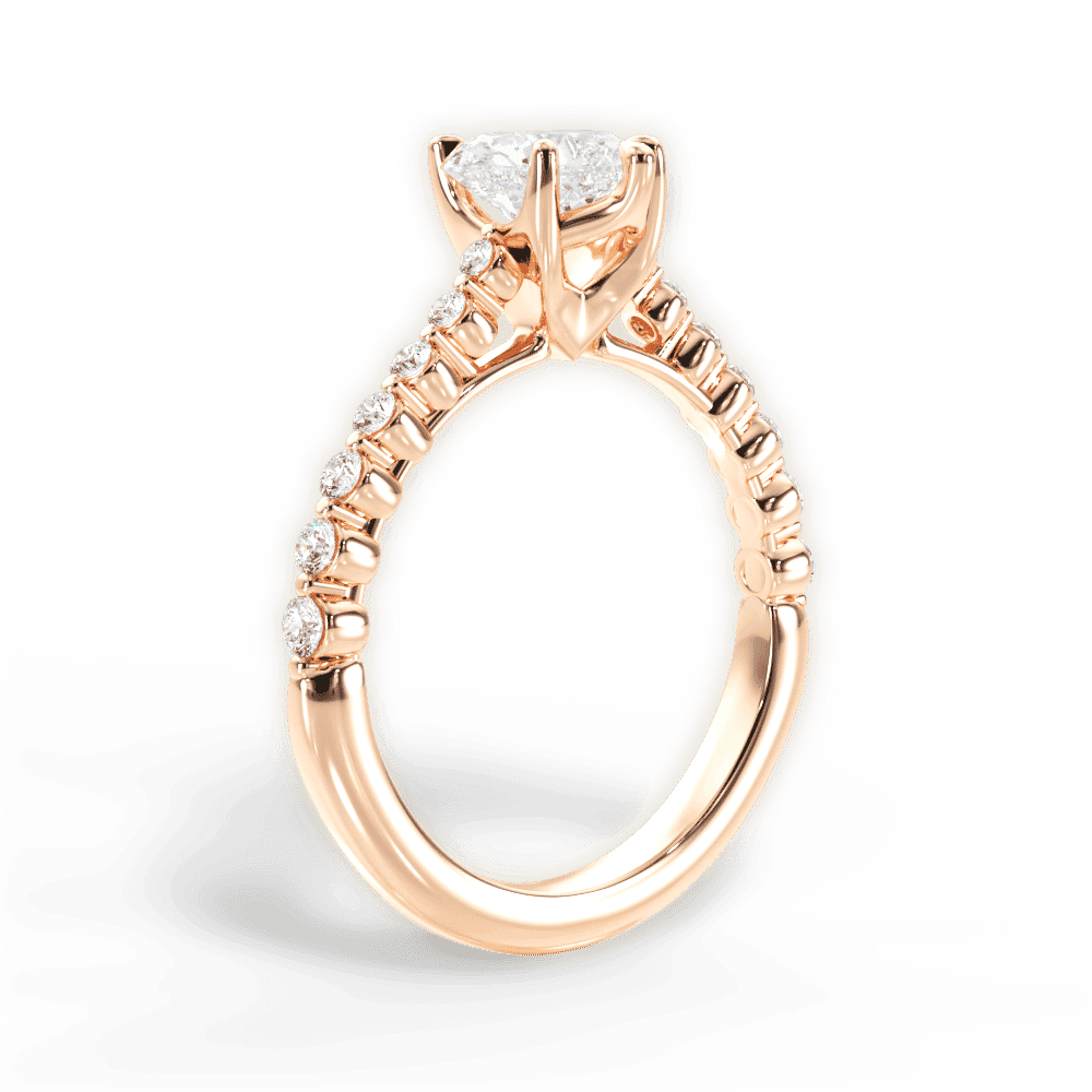 14kt Rose Gold/18kt Rose Gold/heart/front