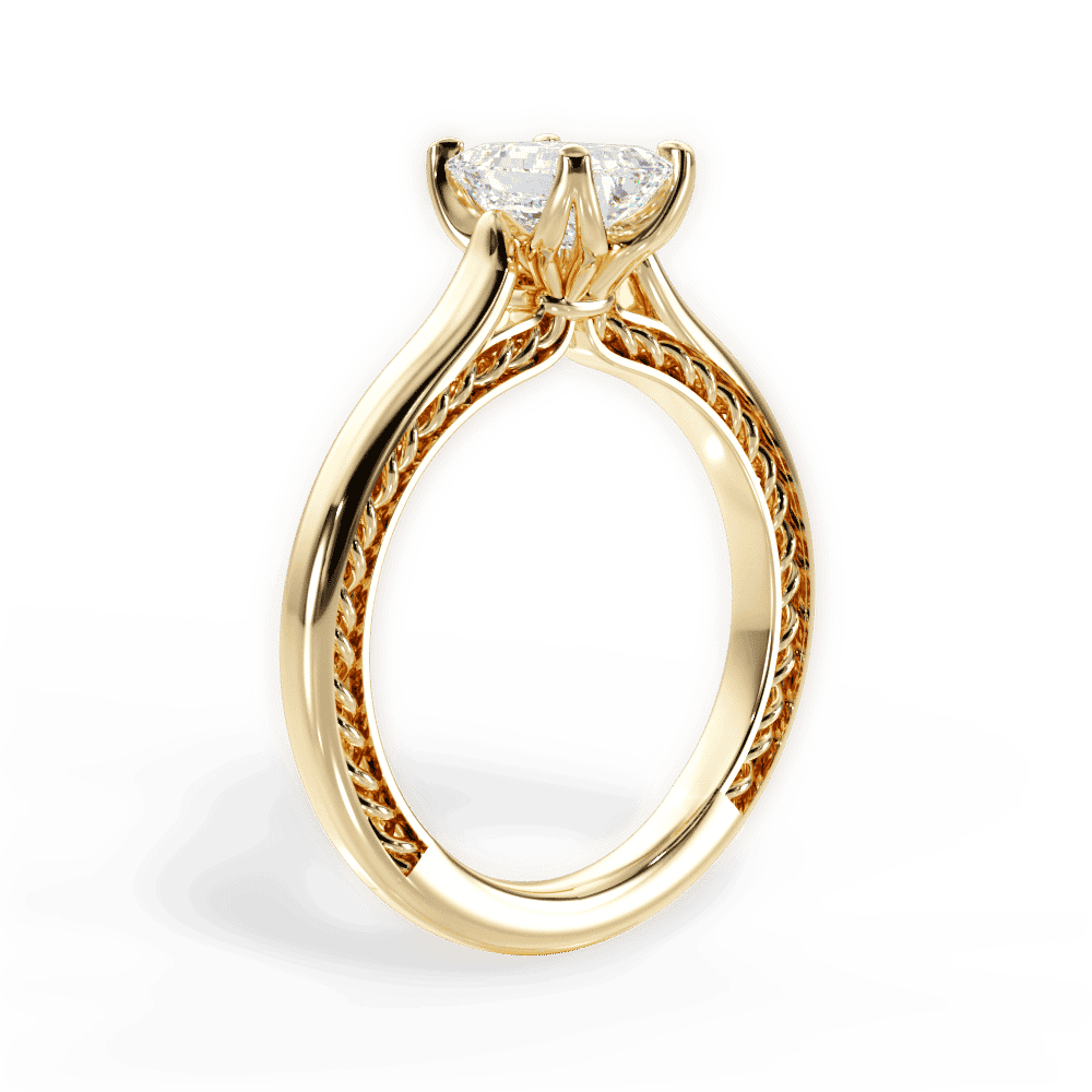 14kt Yellow Gold/18kt Yellow Gold/emerald/front