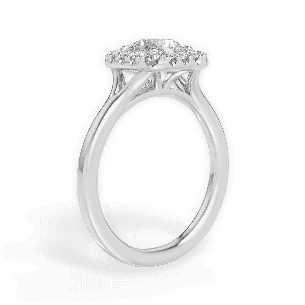 14kt White Gold/18kt White Gold/Platinum/round/front