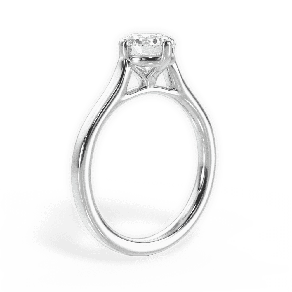 14kt White Gold/18kt White Gold/Platinum/round/front
