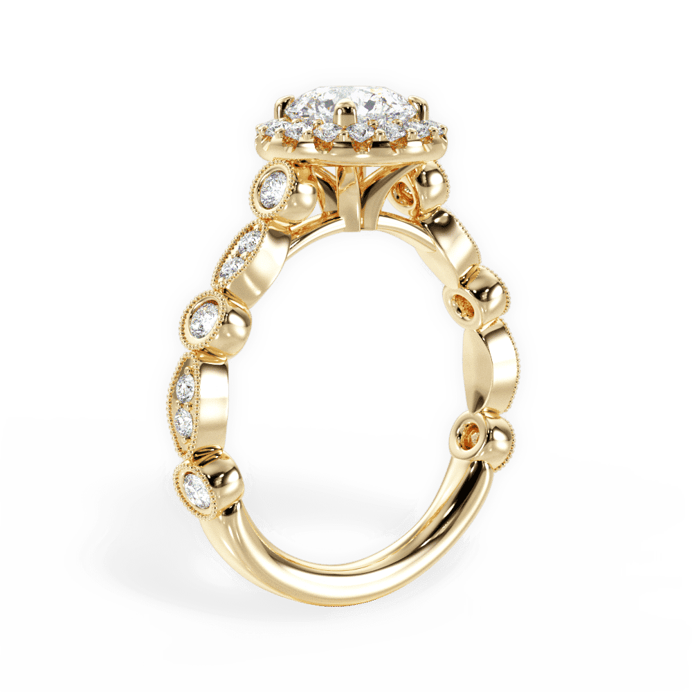 14kt Yellow Gold/18kt Yellow Gold/round/front
