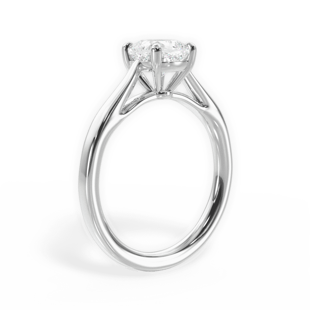 14kt White Gold/18kt White Gold/Platinum/cushion/front