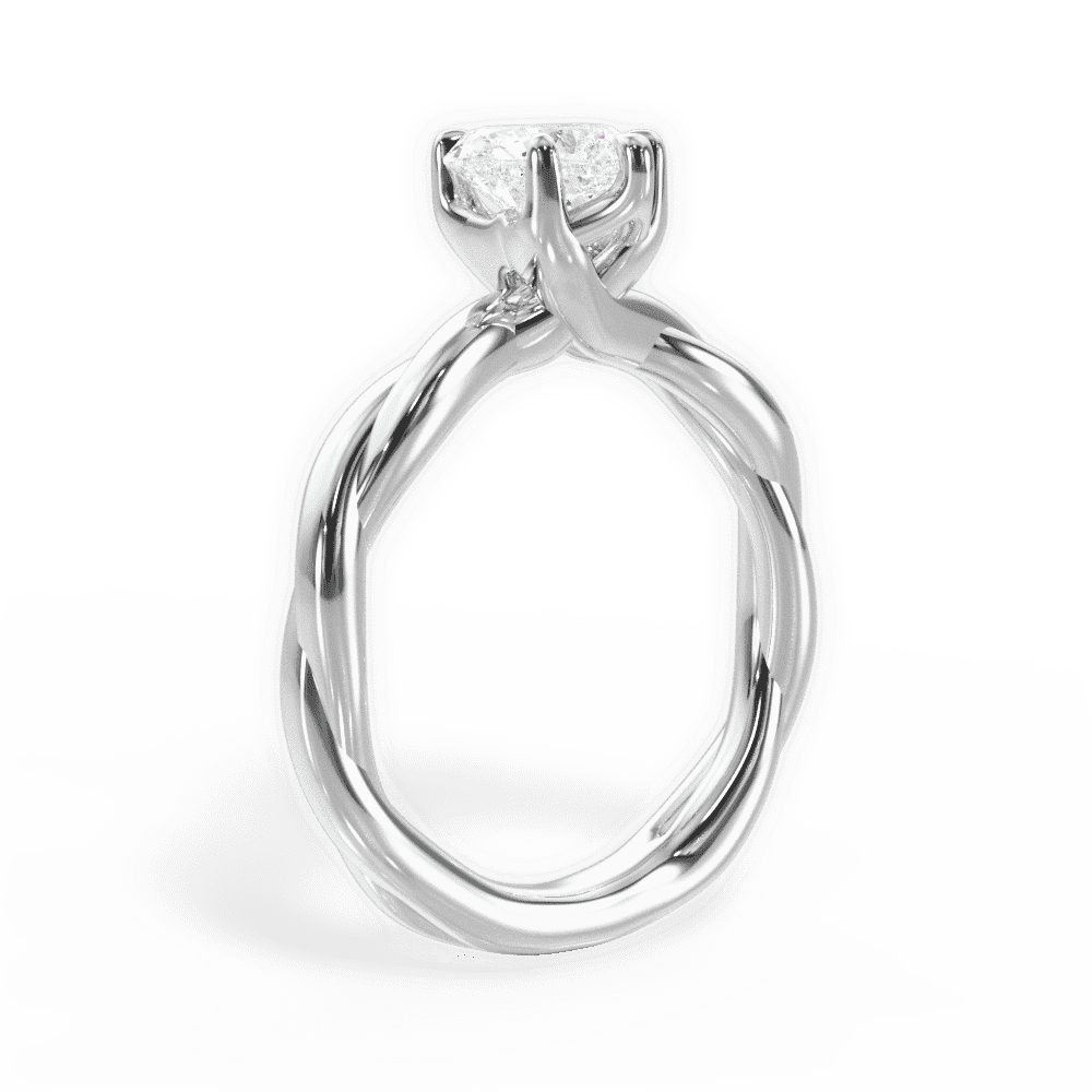 14kt White Gold/18kt White Gold/Platinum/heart/front