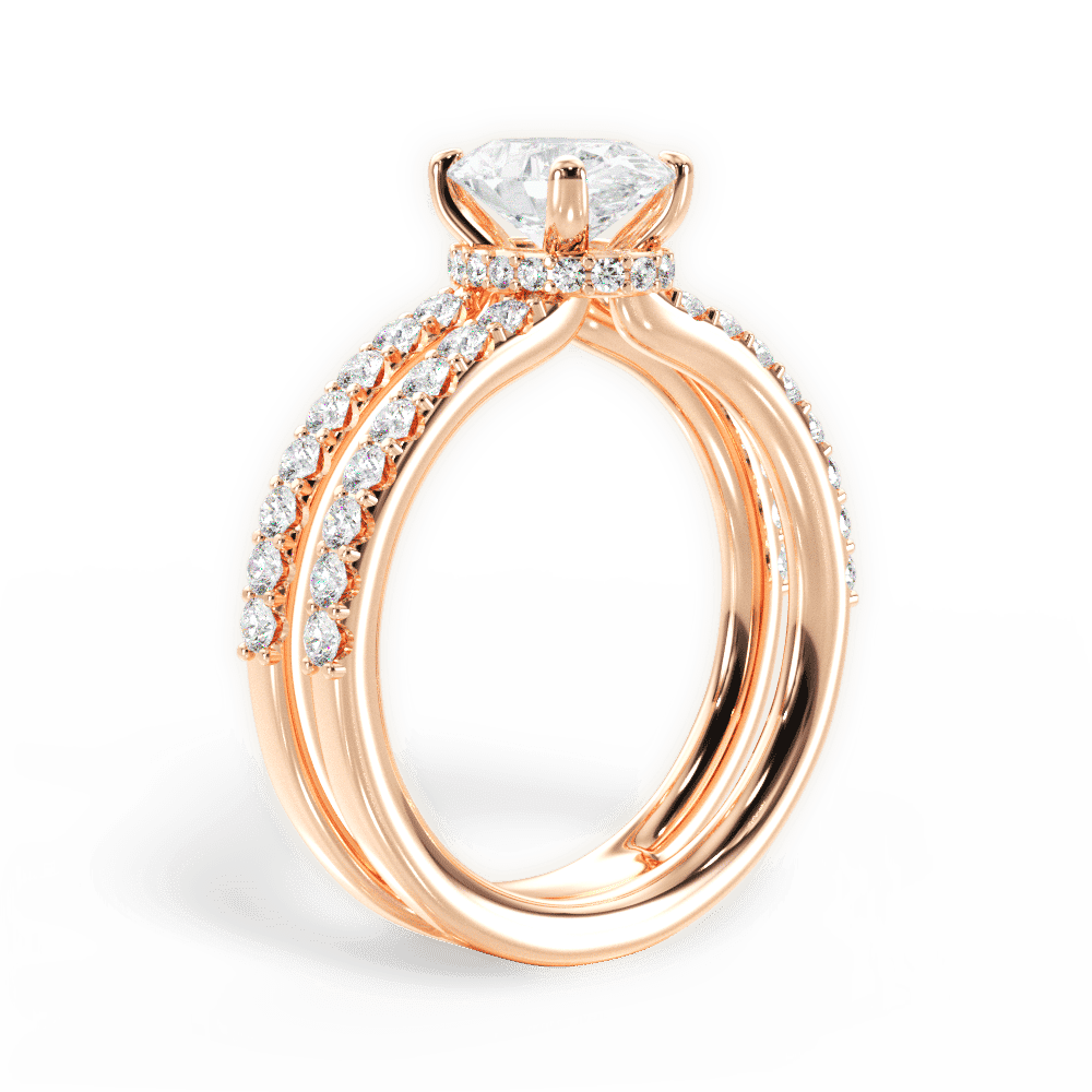14kt Rose Gold/18kt Rose Gold/oval/front