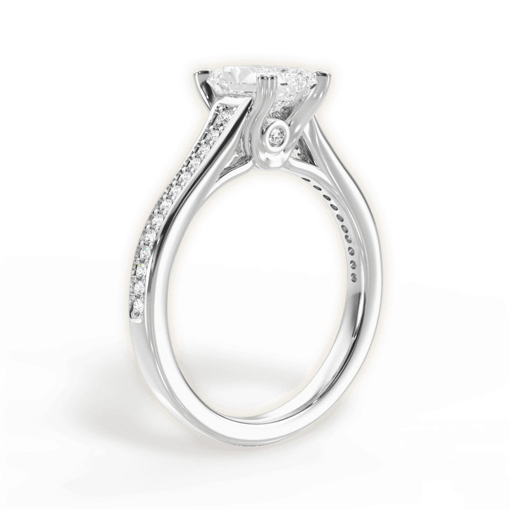 14kt White Gold/18kt White Gold/Platinum/radiant/front