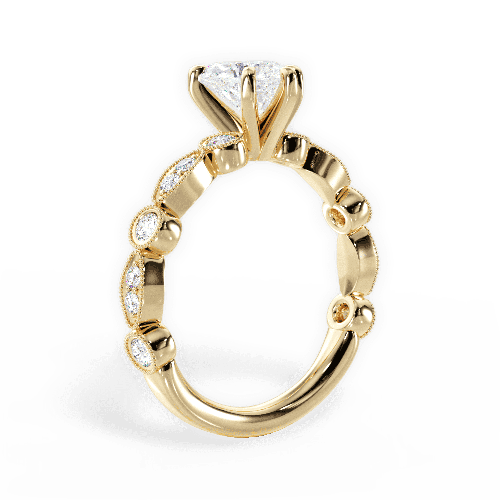14kt Yellow Gold/18kt Yellow Gold/heart/front