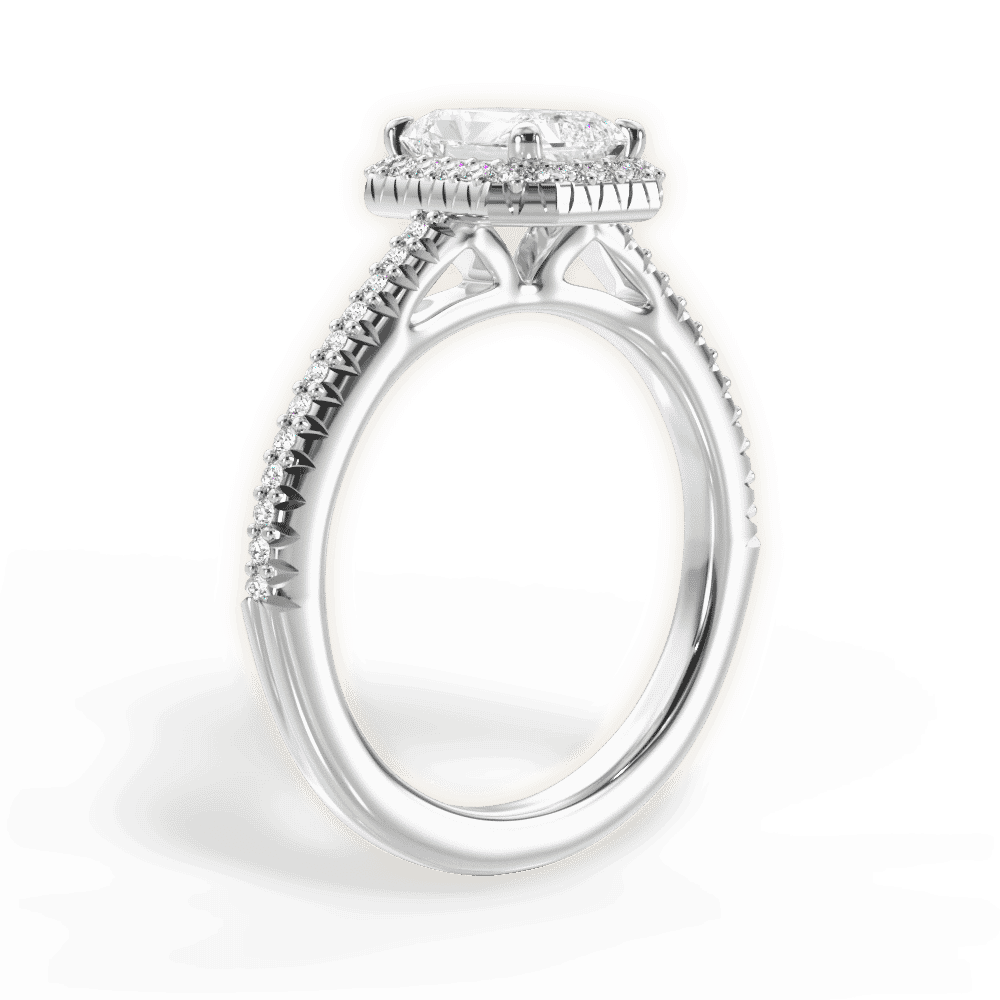 14kt White Gold/18kt White Gold/Platinum/radiant/front