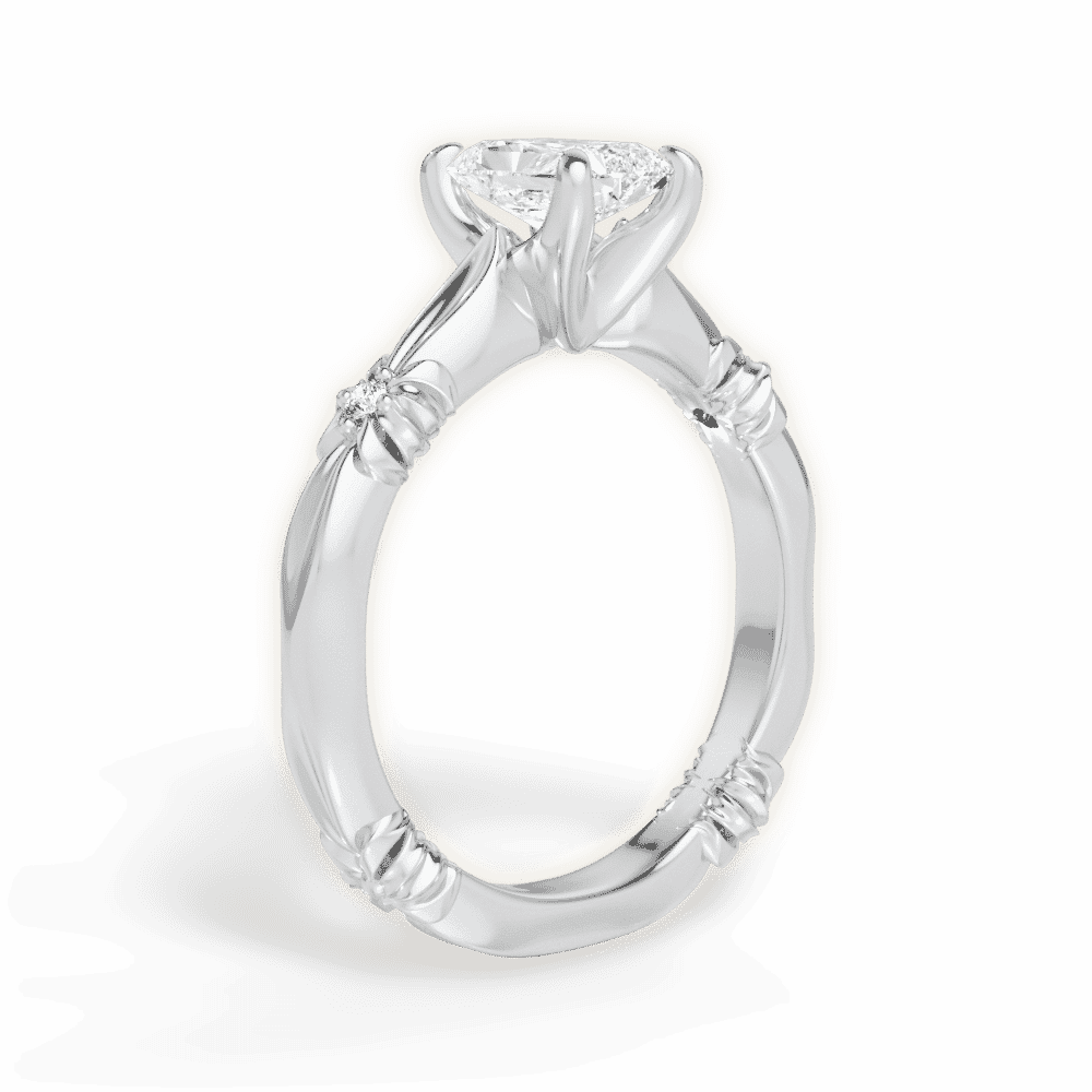 14kt White Gold/18kt White Gold/Platinum/radiant/front