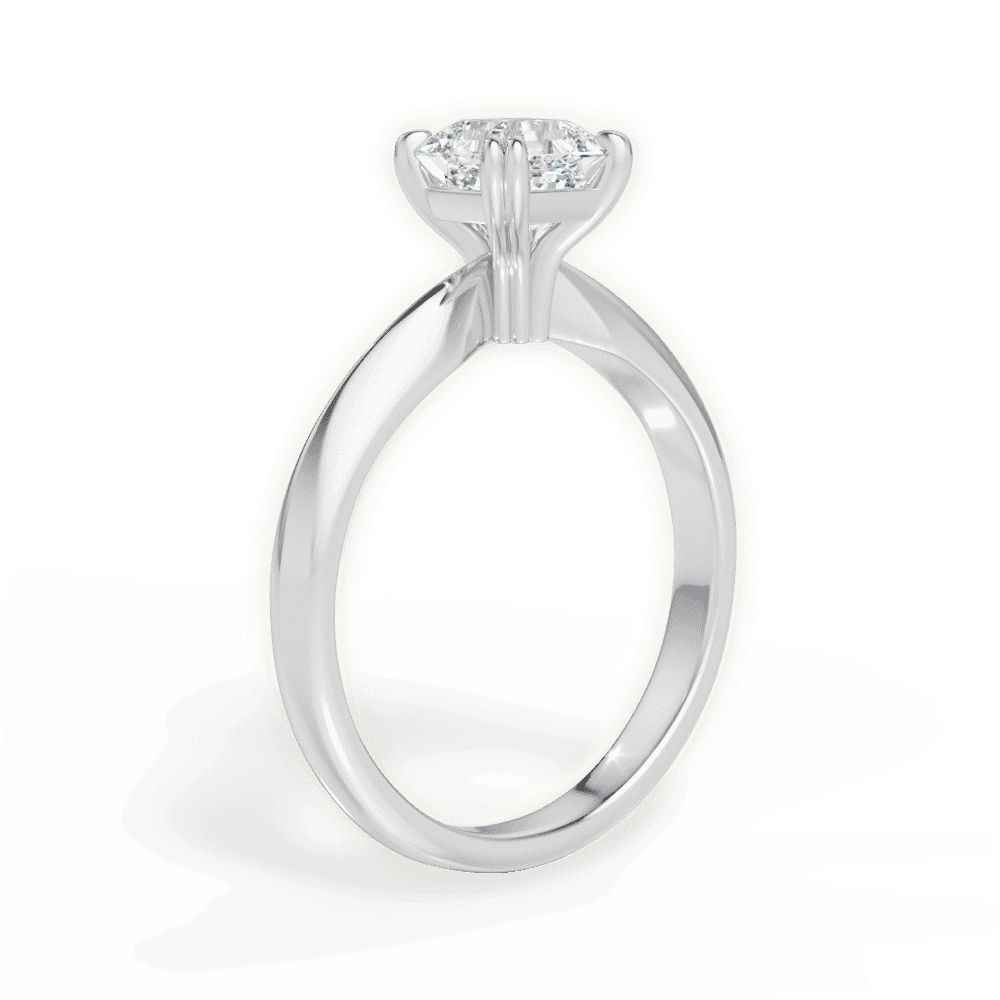 14kt White Gold/18kt White Gold/Platinum/asscher/front
