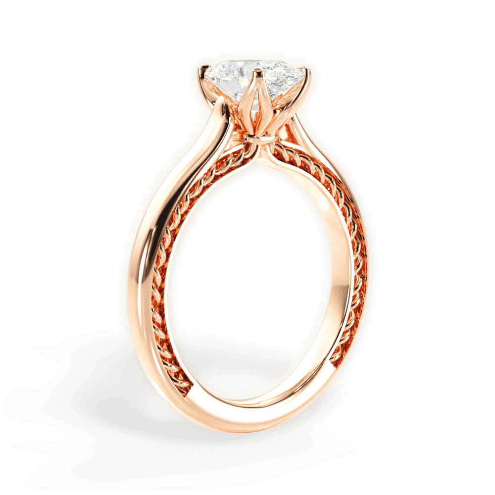 14kt Rose Gold/18kt Rose Gold/oval/front
