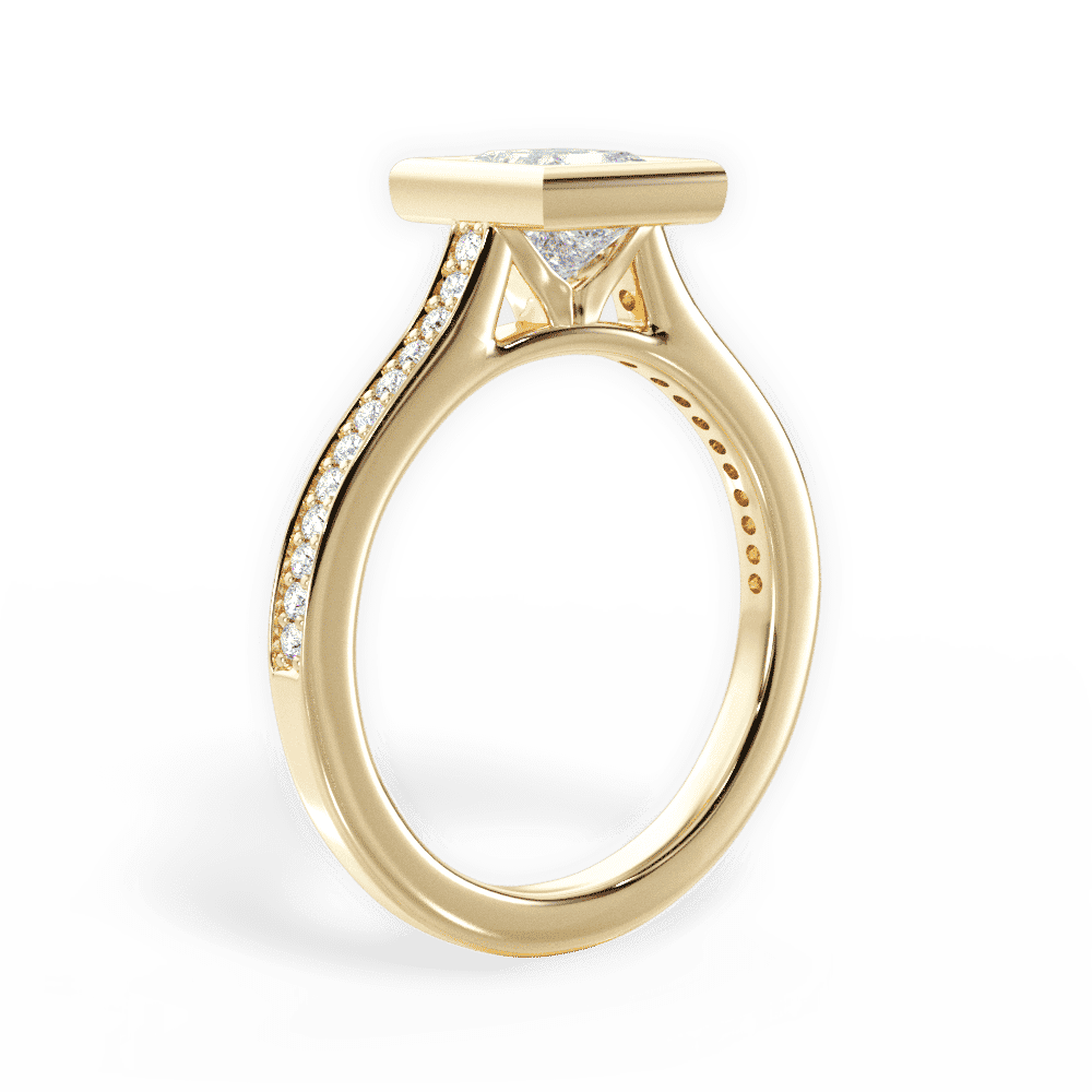 14kt Yellow Gold/18kt Yellow Gold/princess/front