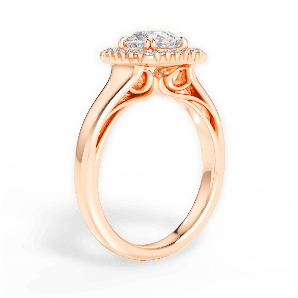14kt Rose Gold/18kt Rose Gold/round/front