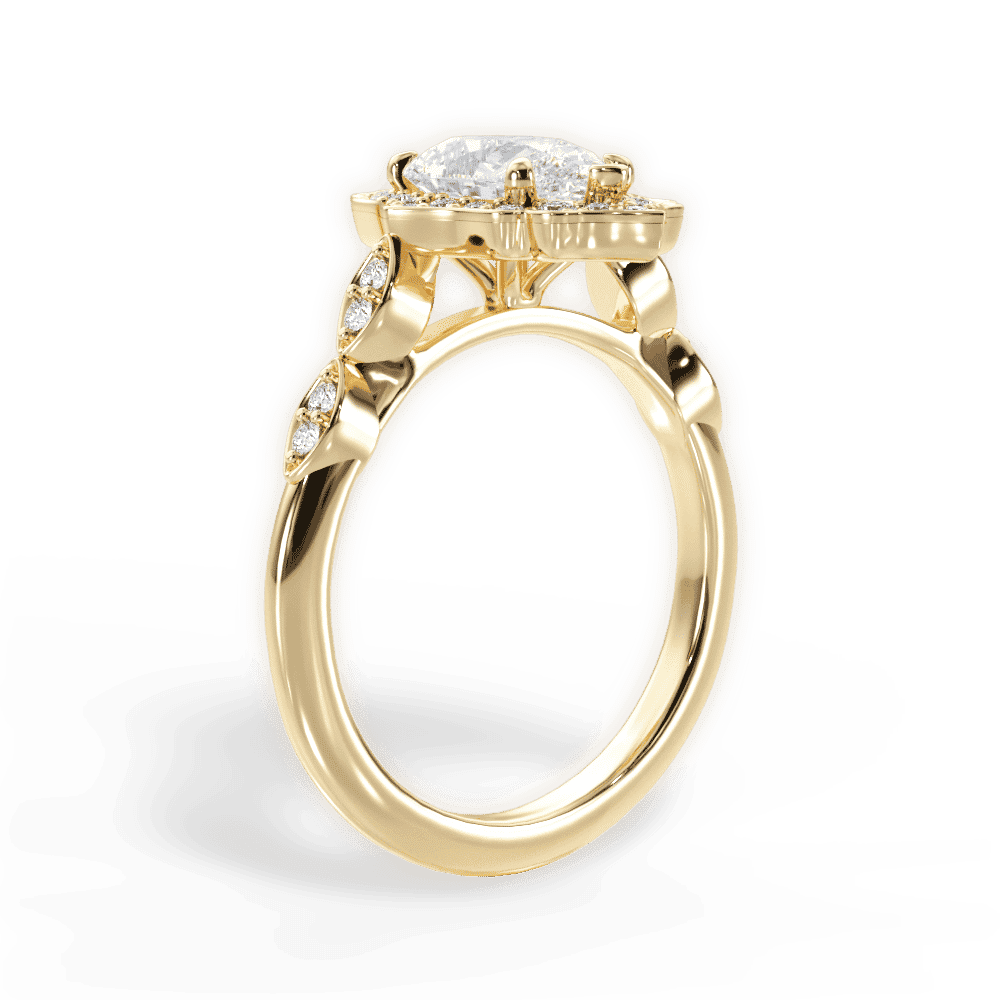14kt Yellow Gold/18kt Yellow Gold/pear/front