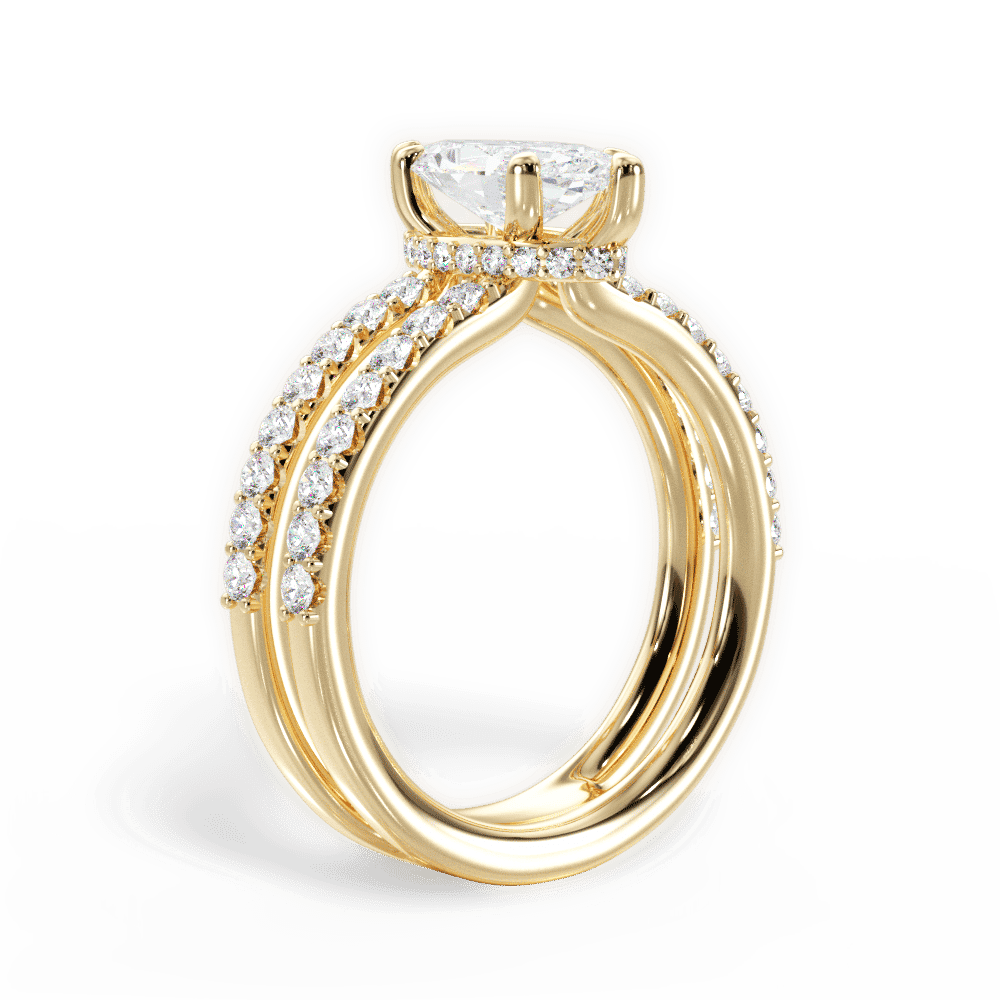 14kt Yellow Gold/18kt Yellow Gold/marquise/front