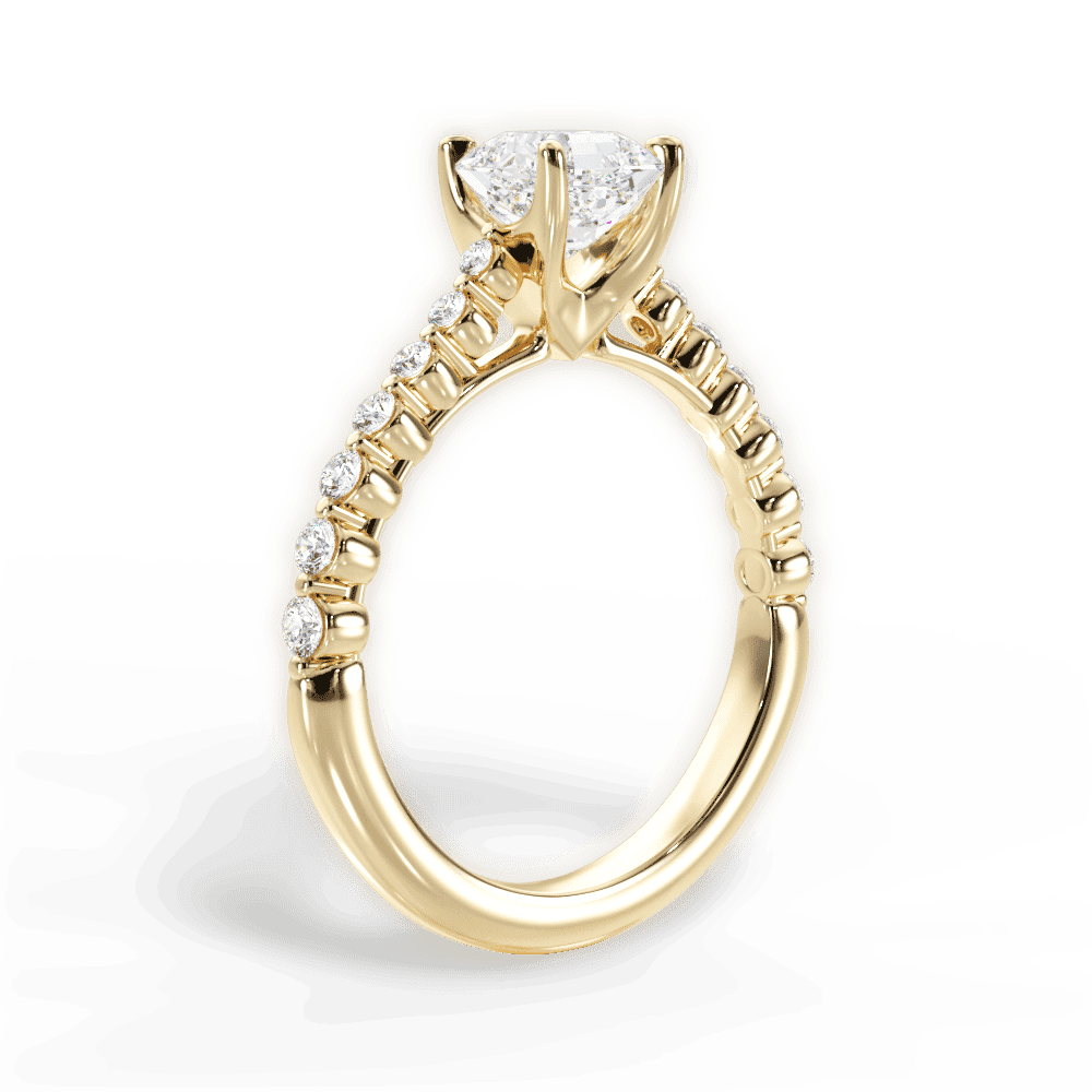 14kt Yellow Gold/18kt Yellow Gold/asscher/front