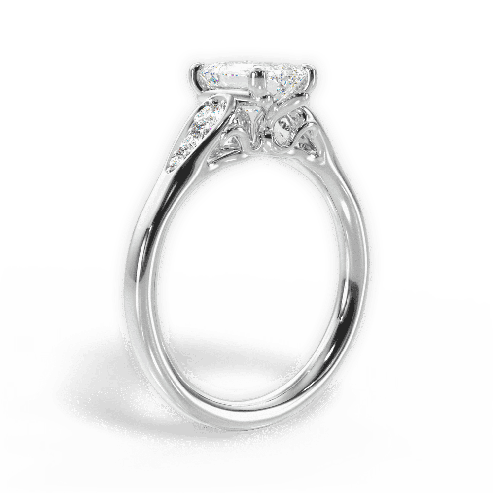 14kt White Gold/18kt White Gold/Platinum/emerald/front