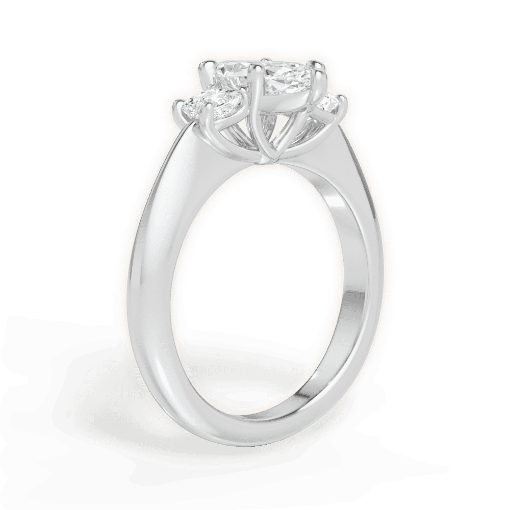 14kt White Gold/18kt White Gold/Platinum/marquise/front
