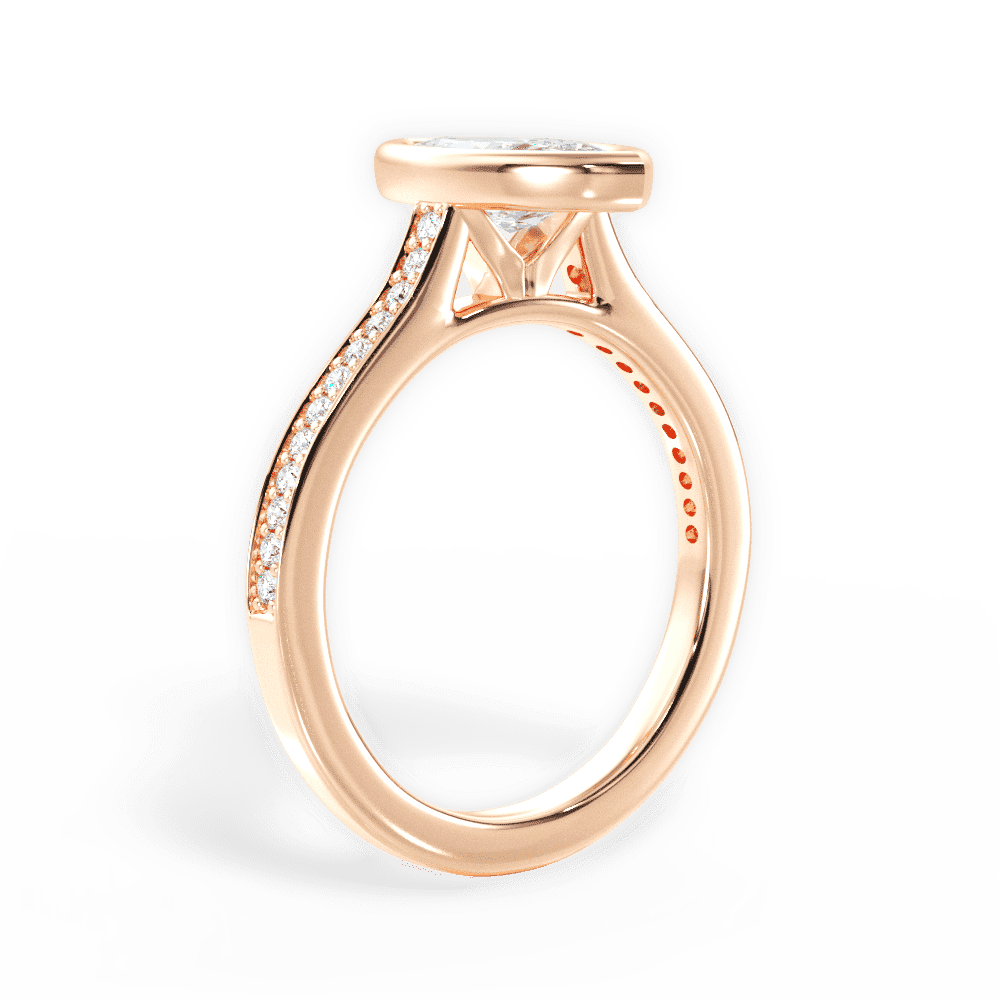 14kt Rose Gold/18kt Rose Gold/marquise/front
