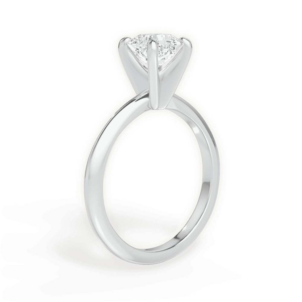 14kt White Gold/18kt White Gold/Platinum/asscher/front