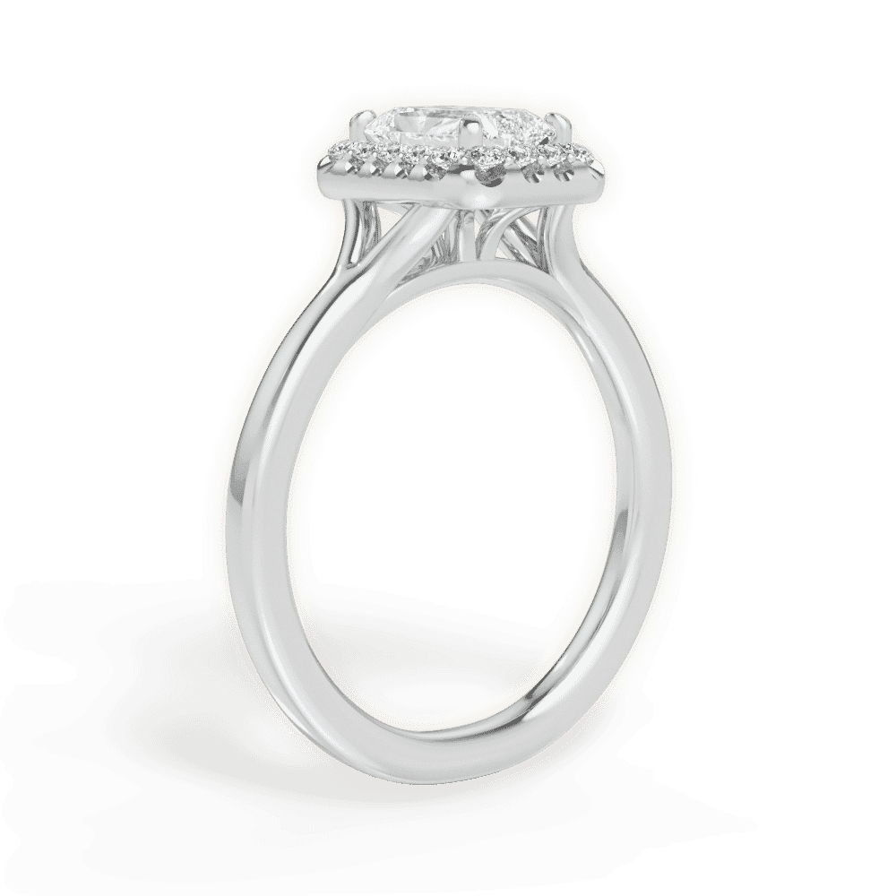 14kt White Gold/18kt White Gold/Platinum/radiant/front