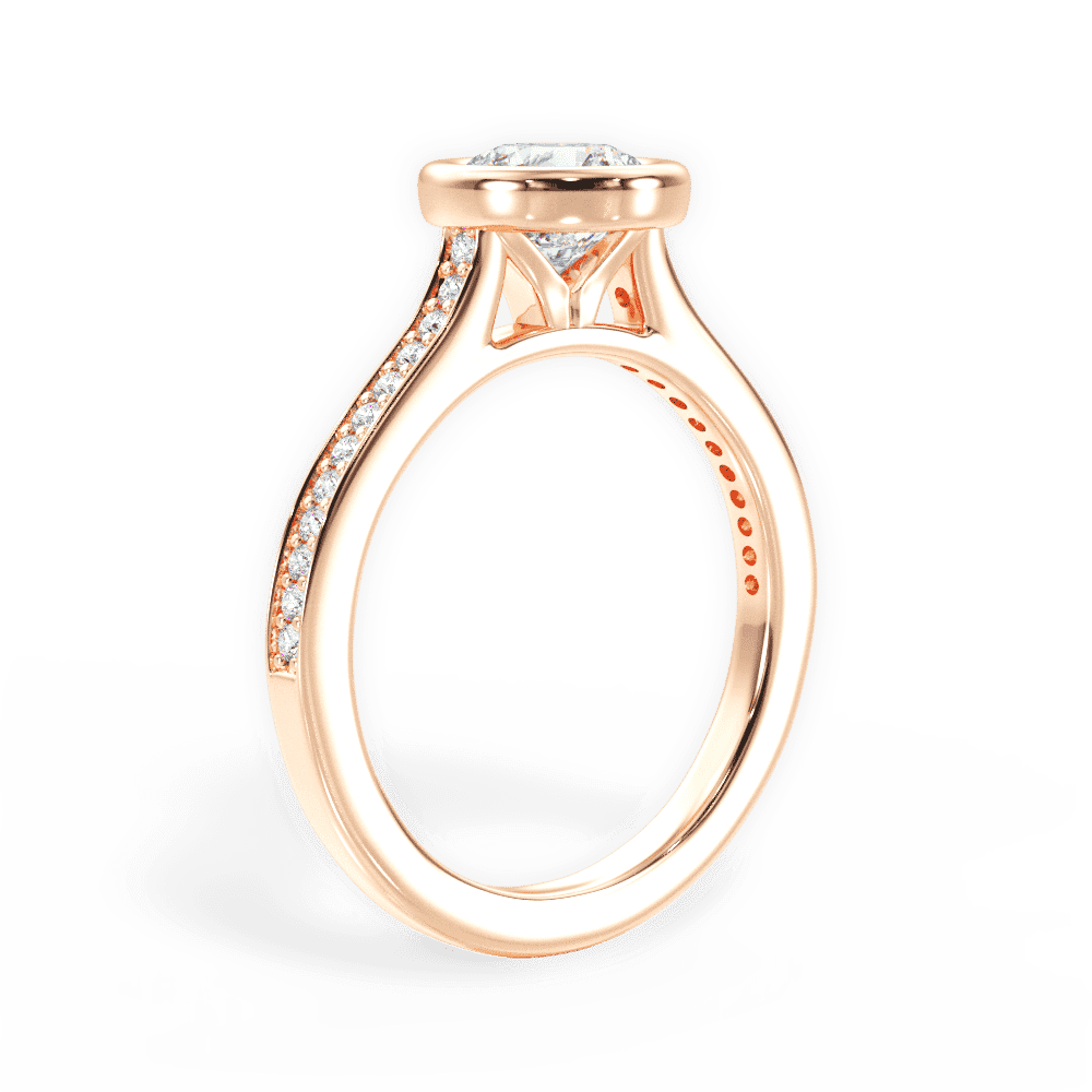 14kt Rose Gold/18kt Rose Gold/round/front