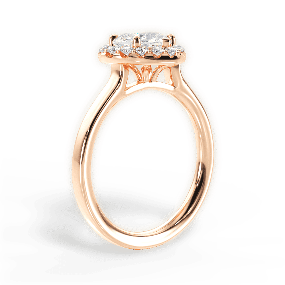 14kt Rose Gold/18kt Rose Gold/heart/front