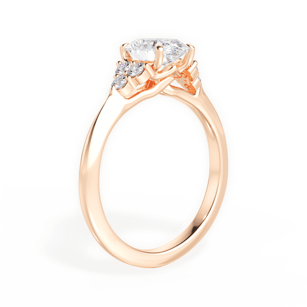 14kt Rose Gold/18kt Rose Gold/oval/front