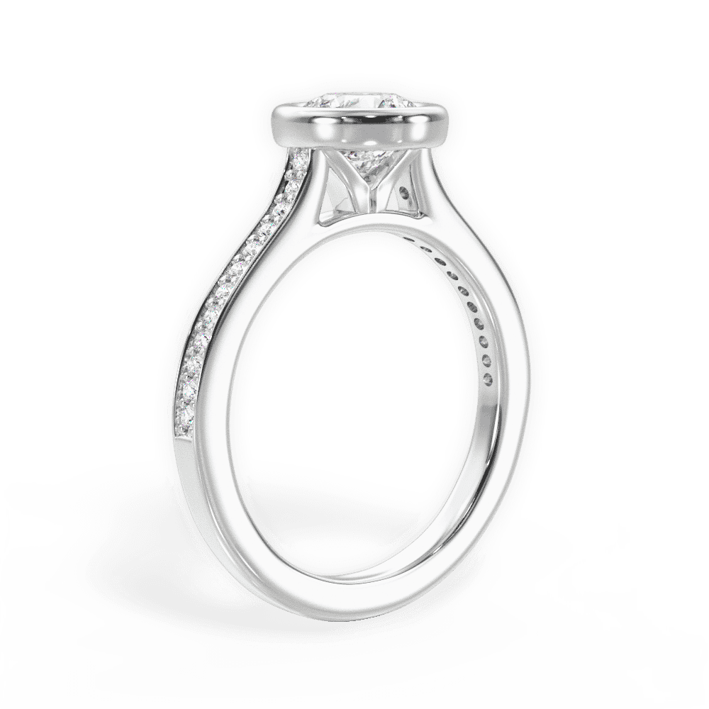 14kt White Gold/18kt White Gold/Platinum/round/front