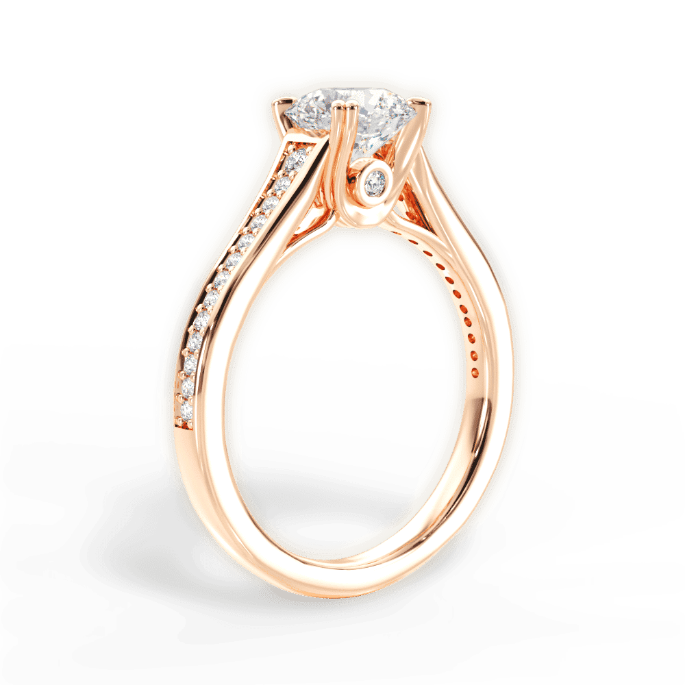 14kt Rose Gold/18kt Rose Gold/round/front