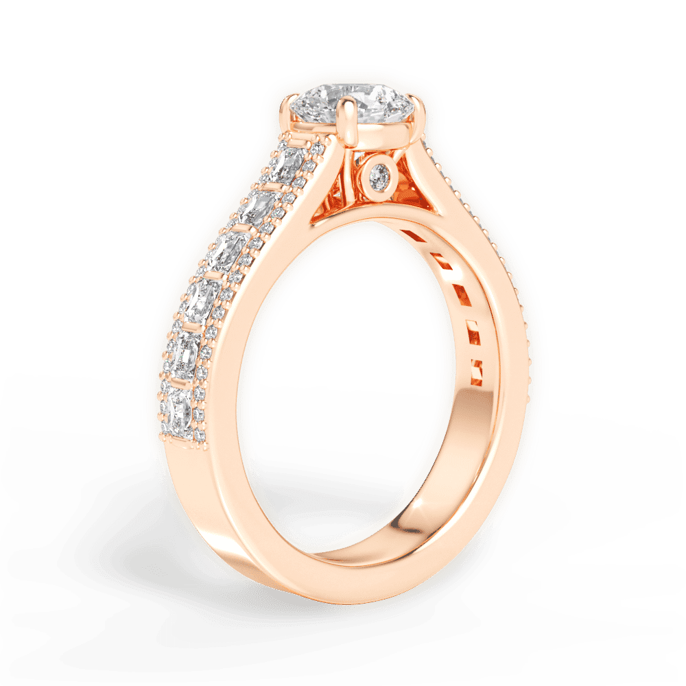 14kt Rose Gold/18kt Rose Gold/round/front